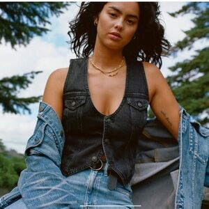 American Eagle Denim Vest